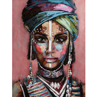 ÖLGEMÄLDE 90/120/3,5 cm  - Schwarz/Rosa, Design, Holz (90/120/3,5cm)