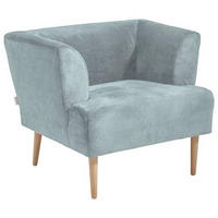 SESSEL in Plüsch Mintgrün  - Buchefarben/Mintgrün, Design, Holz/Textil (85/71/80cm) - MID.YOU