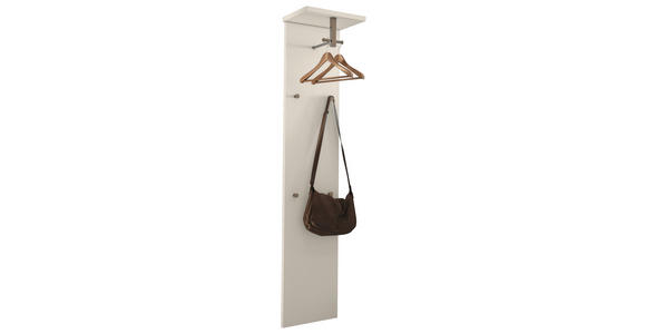 GARDEROBENPANEEL in 33/167/31 cm - Taupe/Chromfarben, Design, Holzwerkstoff/Metall (33/167/31cm) - Moderano