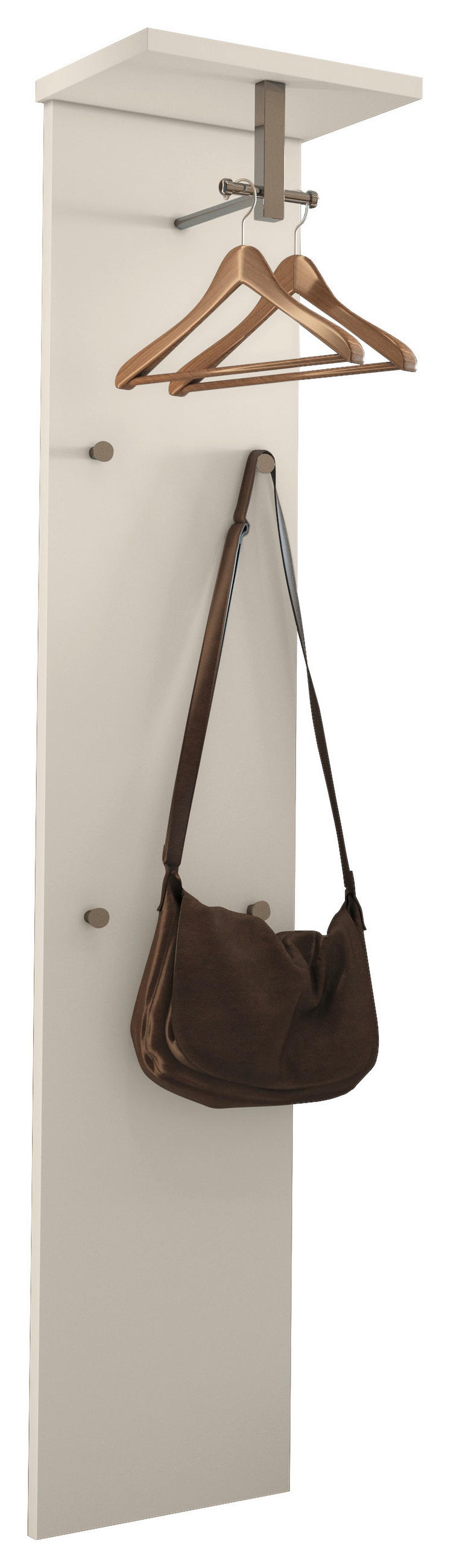 GARDEROBENPANEEL  in 33/167/31 cm  - Taupe/Chromfarben, Design, Holzwerkstoff/Metall (33/167/31cm) - Moderano