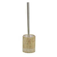 WC KEFE-SZETT fém  műanyag   - króm/natúr, Basics, műanyag/kő (9,5/11cm) - Sadena