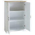 KOMMODE  in 86/127/38 cm  - Eiche Artisan/Pinienfarben, KONVENTIONELL, Holzwerkstoff/Metall (86/127/38cm) - Carryhome