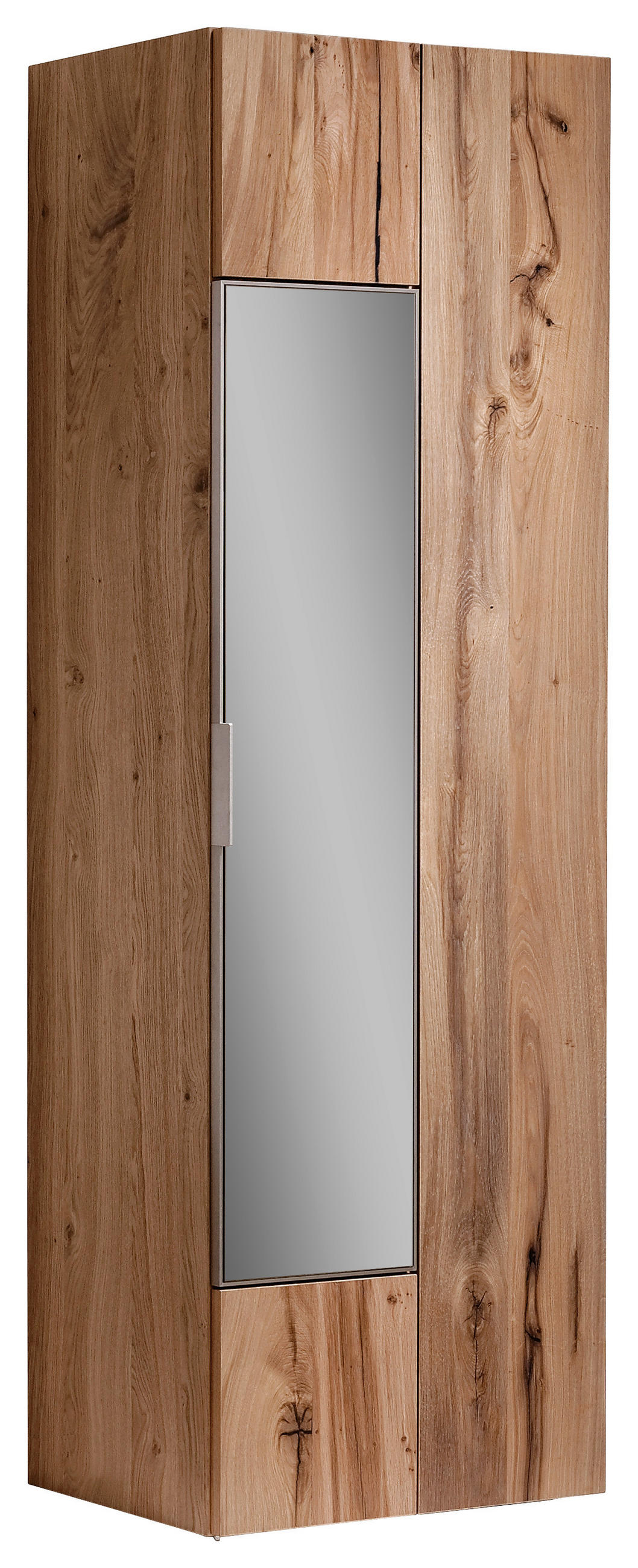 GARDEROBENSCHRANK  in 64/194/42,5 cm  - Eichefarben/Silberfarben, Natur, Glas/Holz (64/194/42,5cm) - Voglauer