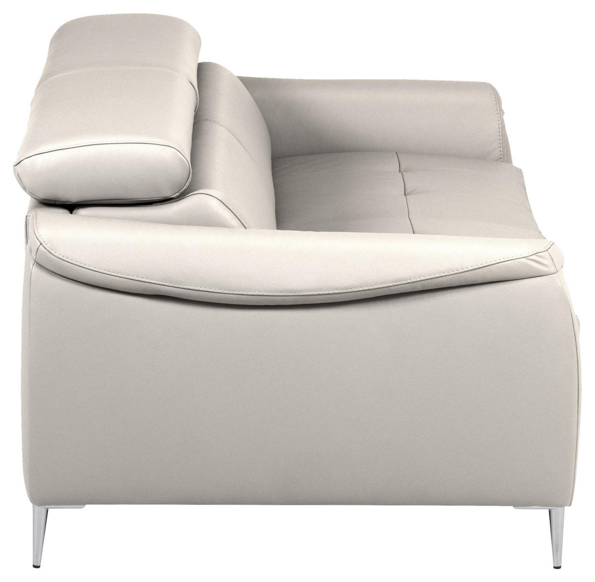 SCHLAFSOFA in Textil, Leder Grau  - Grau, Design, Leder/Textil (203/77-98/103cm) - MID.YOU