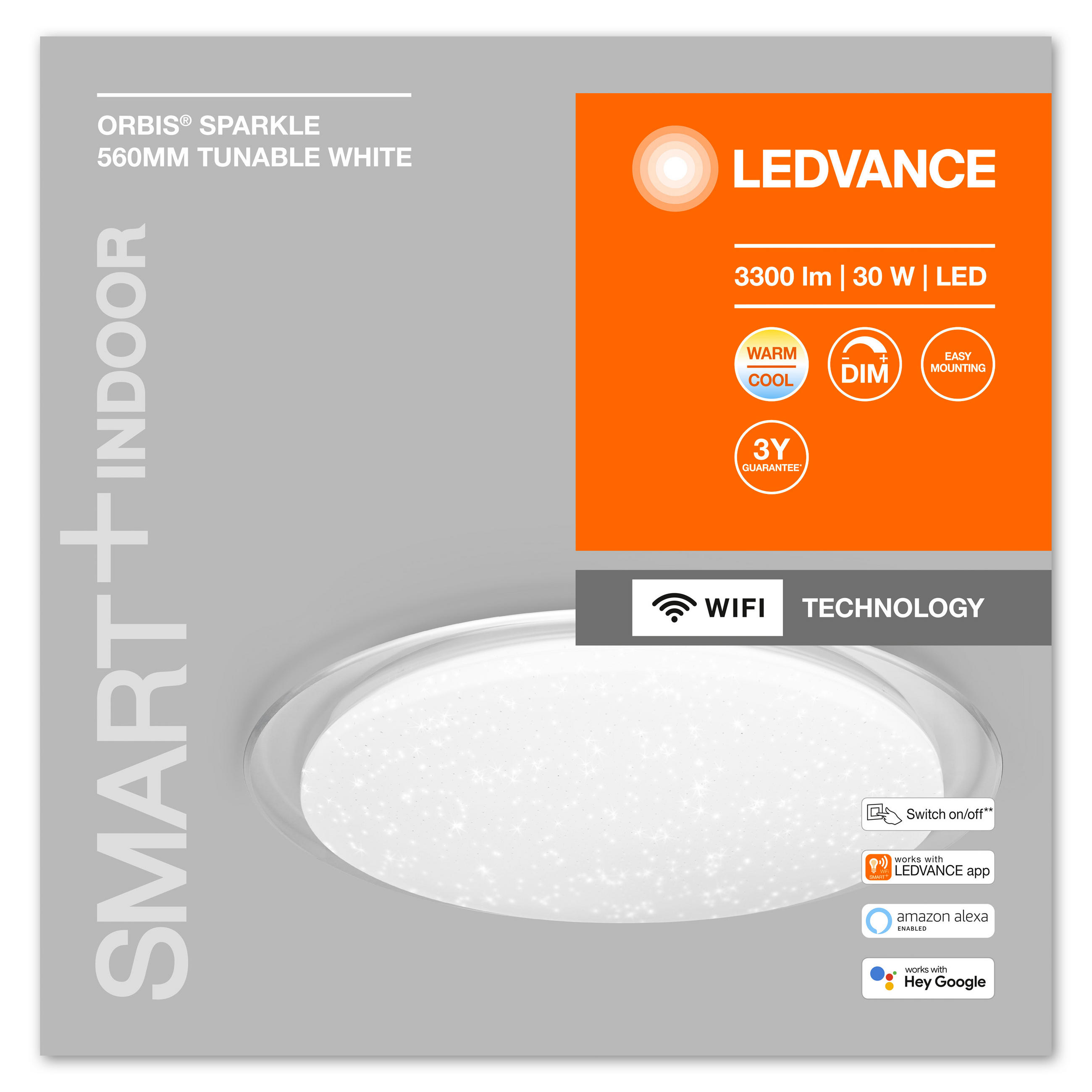 LED-DECKENLEUCHTE Smart+ Orbis Sparkle  Smart 56/5 cm   - Basics (56/5cm) - Ledvance