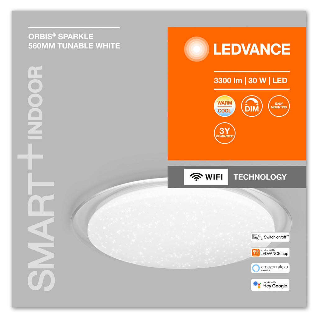Thumbnail - Ledvance Led-Deckenleuchte Smart+ Orbis Sparkle, 5 cm, Lampen & Leuchten, Innenbeleuchtung, Smart Lights, Smart Home Dec...