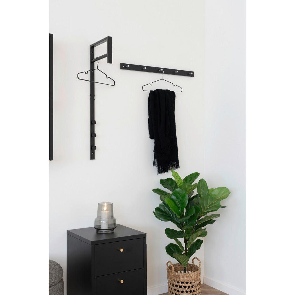 Thumbnail - Garderobenpaneel, Schwarz, Metall, 3x82x30 cm, Reach, Aufhängemöglichkeit, Garderobe, Garderobenpaneele, Garderobenpanee...