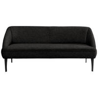 SITZBANK 177/85/72 cm Velours Dunkelgrau Metall  - Dunkelgrau/Schwarz, KONVENTIONELL, Textil/Metall (177/85/72cm) - Moderano