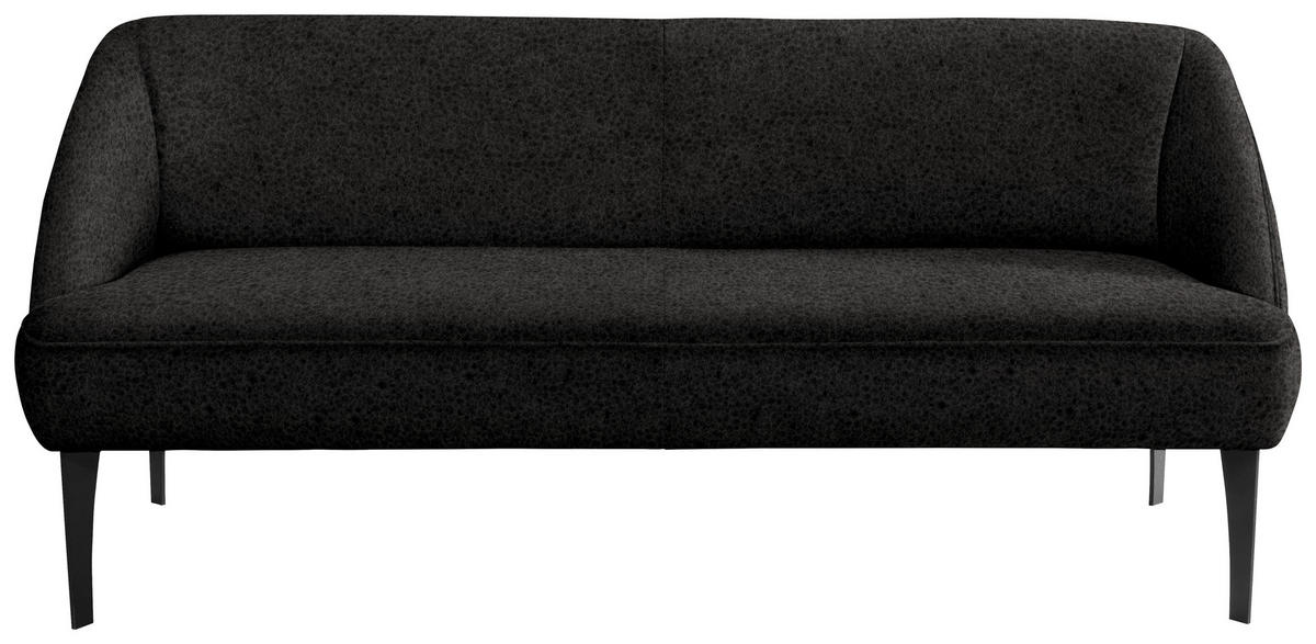 SITZBANK 177/85/72 cm Velours Dunkelgrau Metall  - Dunkelgrau/Schwarz, KONVENTIONELL, Textil/Metall (177/85/72cm) - Moderano