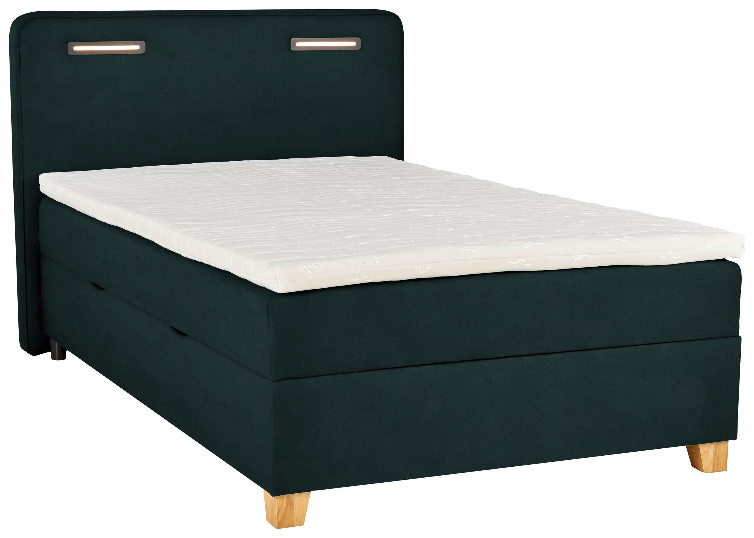 BOXBETT 120/200 cm  in Waldgrün  - Waldgrün, KONVENTIONELL, Holz/Textil (120/200cm) - Moderano