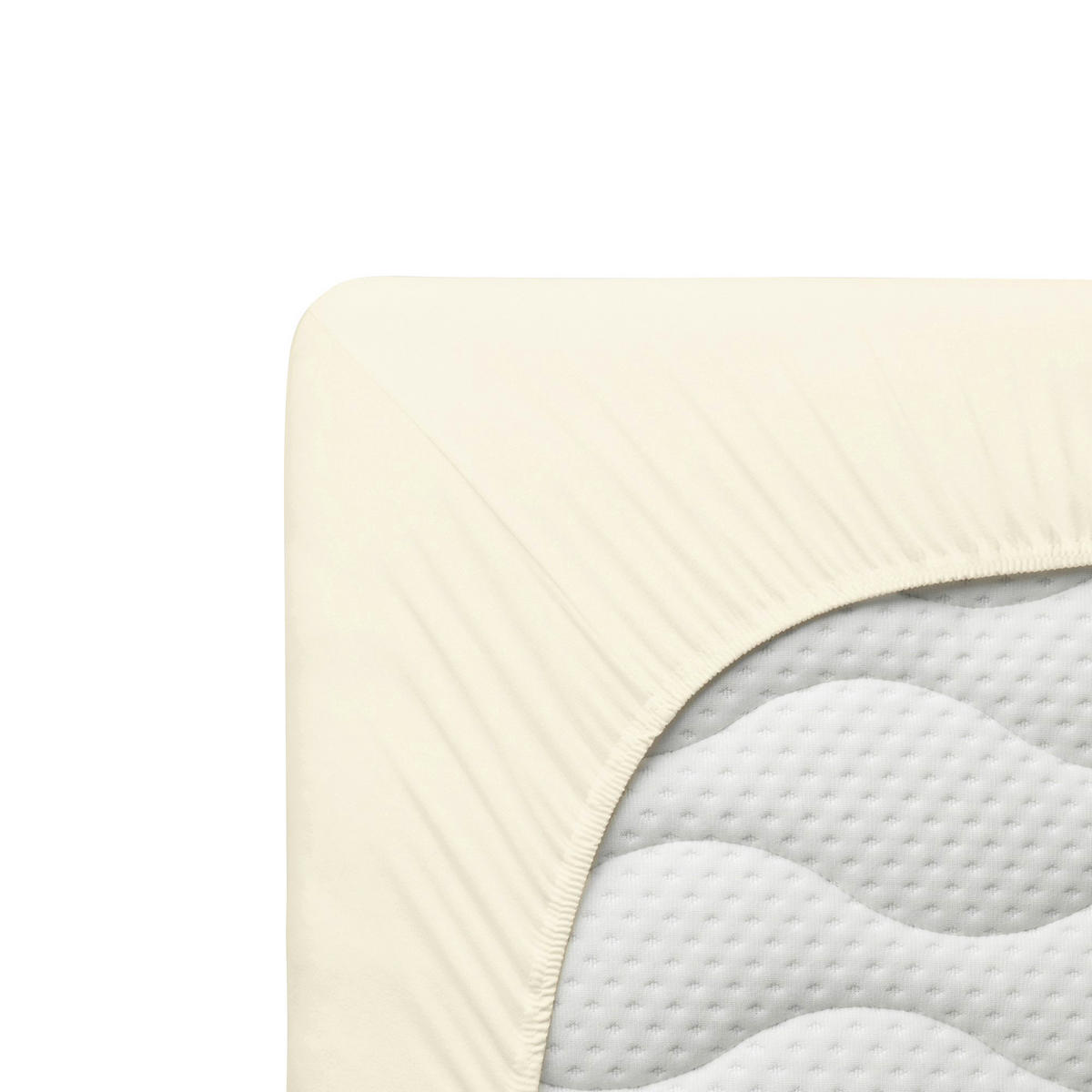 SPANNLEINTUCH 90-100/190-220 cm Jersey  - Hellgelb, Basics, Textil (90-100/190-220cm) - Schlafgut