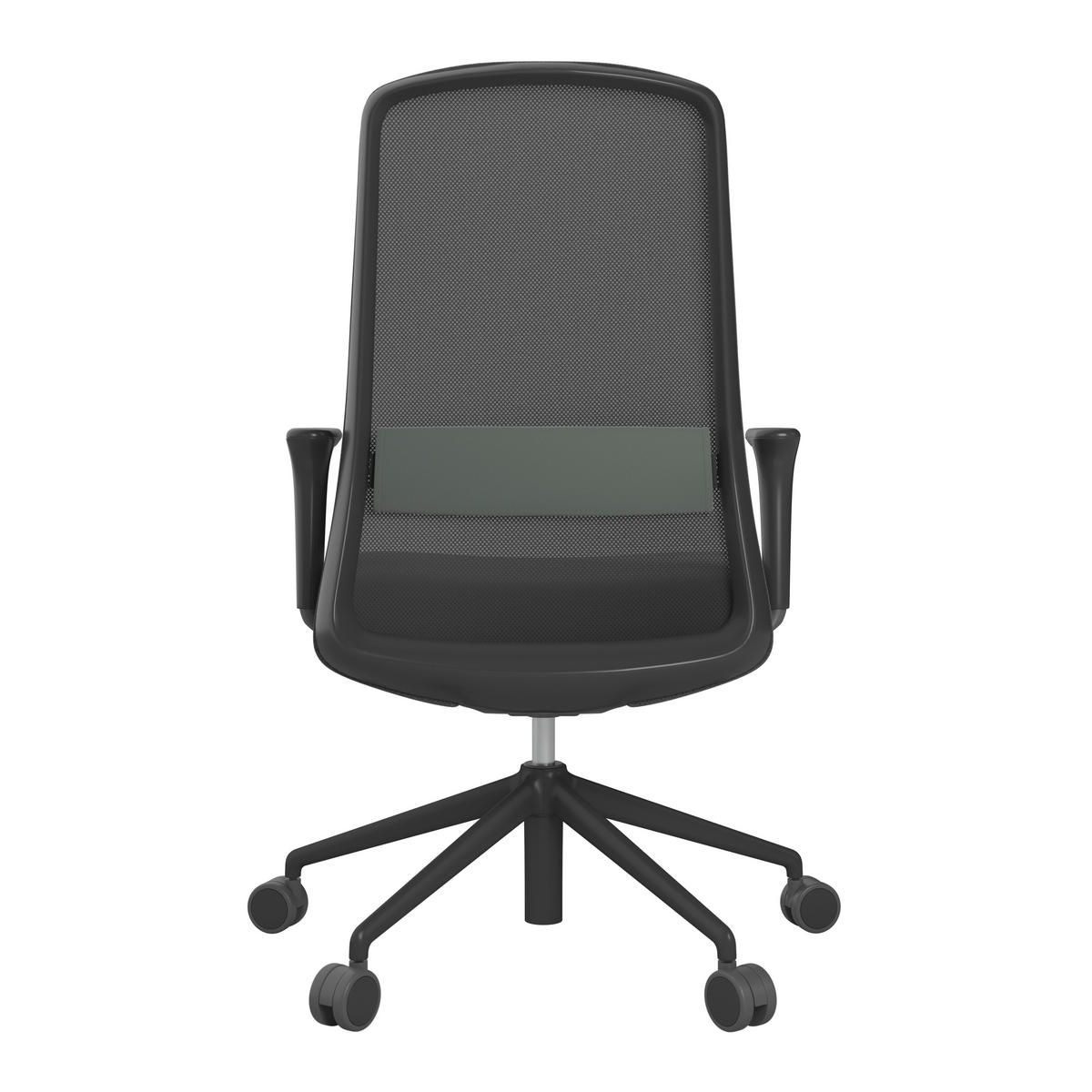 DREHSTUHL Lederlook Schwarz, Olivgrün  - Schwarz/Olivgrün, MODERN, Kunststoff/Textil (70/103-115/70cm)