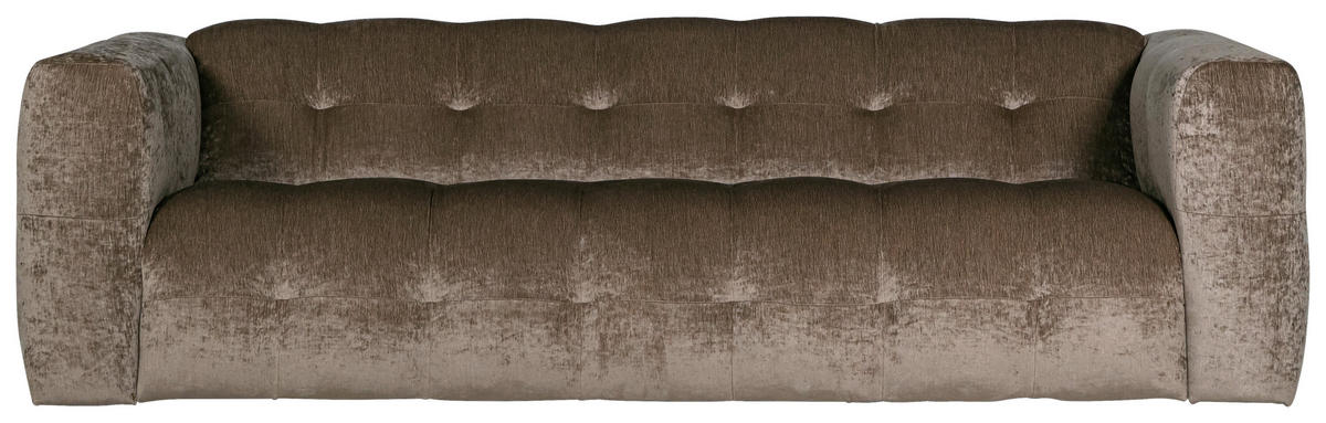 3-SITS SOFFA i ljusbrun  - ljusbrun, Klassisk, trä/textil (262/78/112cm) - Novel