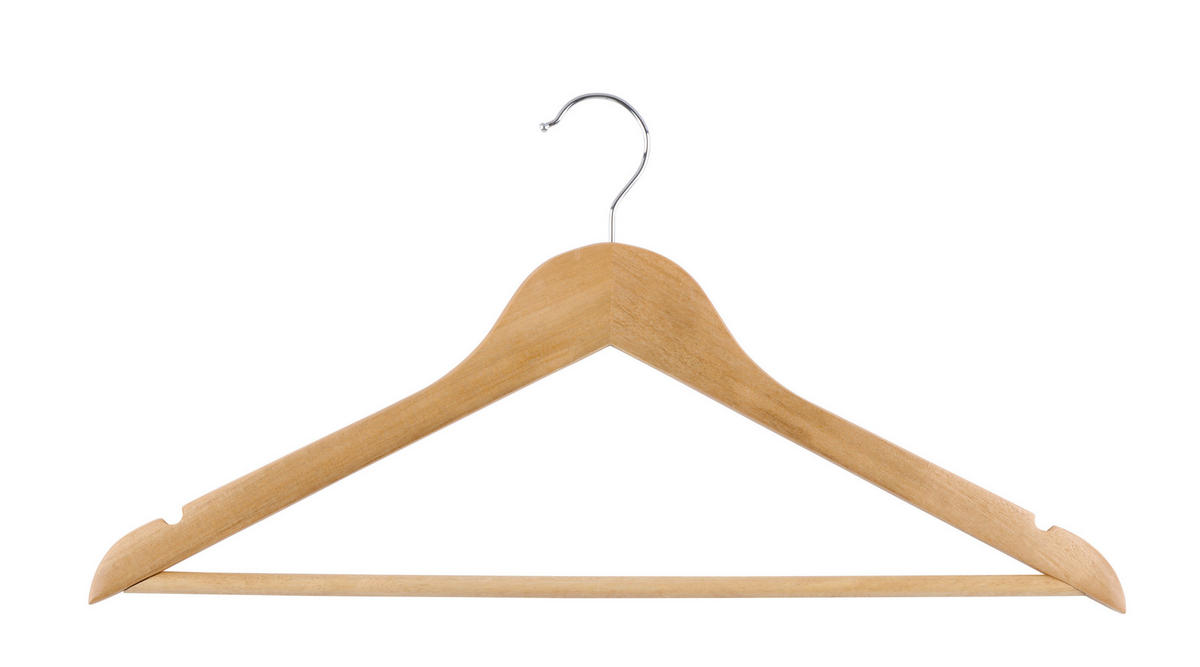 KLEIDERBÜGEL Holz  - Braun, Basics, Holz (44/23/1.2cm) - Alpina 6287