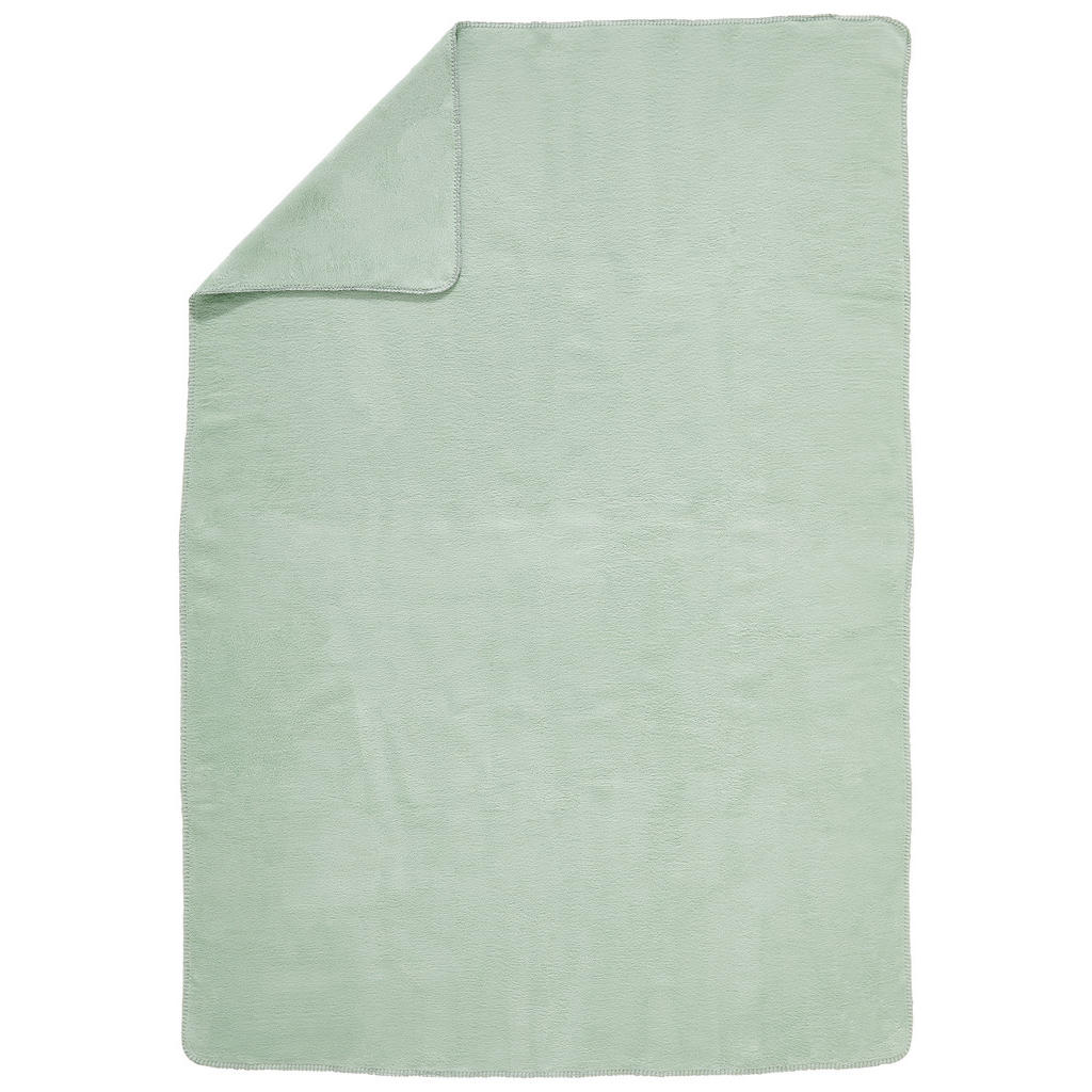 Thumbnail - Bio:Vio Wohndecke, Hellgrün, Textil, Uni, 150x200 cm, Kettelrand, Wohntextilien, Decken, Kuscheldecken