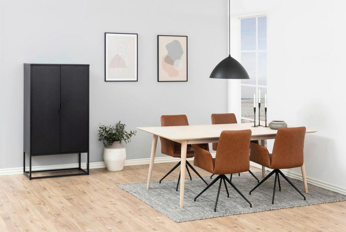 MATBORD 200/100/75,3 cm delar i massivt trä  trä, trämaterial utdragbar rektangulär ekfärgad  - ekfärgad, Klassisk, trämaterial/trä (200/100/75,3cm) - Best Price