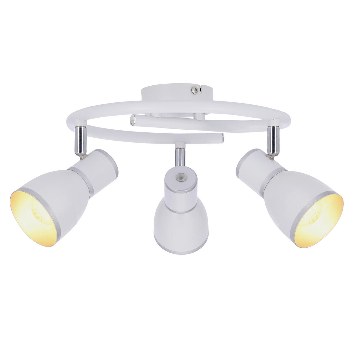 TAKLAMPA Fido 43/43/16 cm  - vit/kromfärg, Klassisk, metall (43/43/16cm)