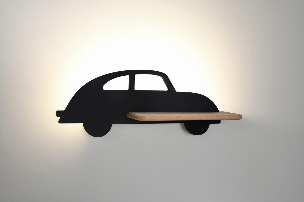 KINDERWANDLEUCHTE 43/12/15 cm   - Schwarz, Basics, Holz/Holzwerkstoff (43/12/15cm)