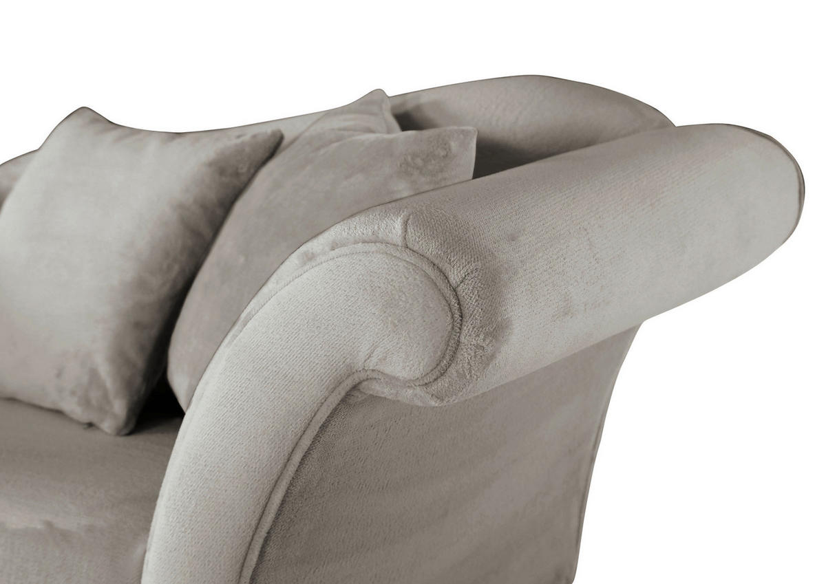 SESSEL in Chenille Hellgrau  - Hellgrau/Schwarz, Design, Textil/Metall (138/83/85cm)