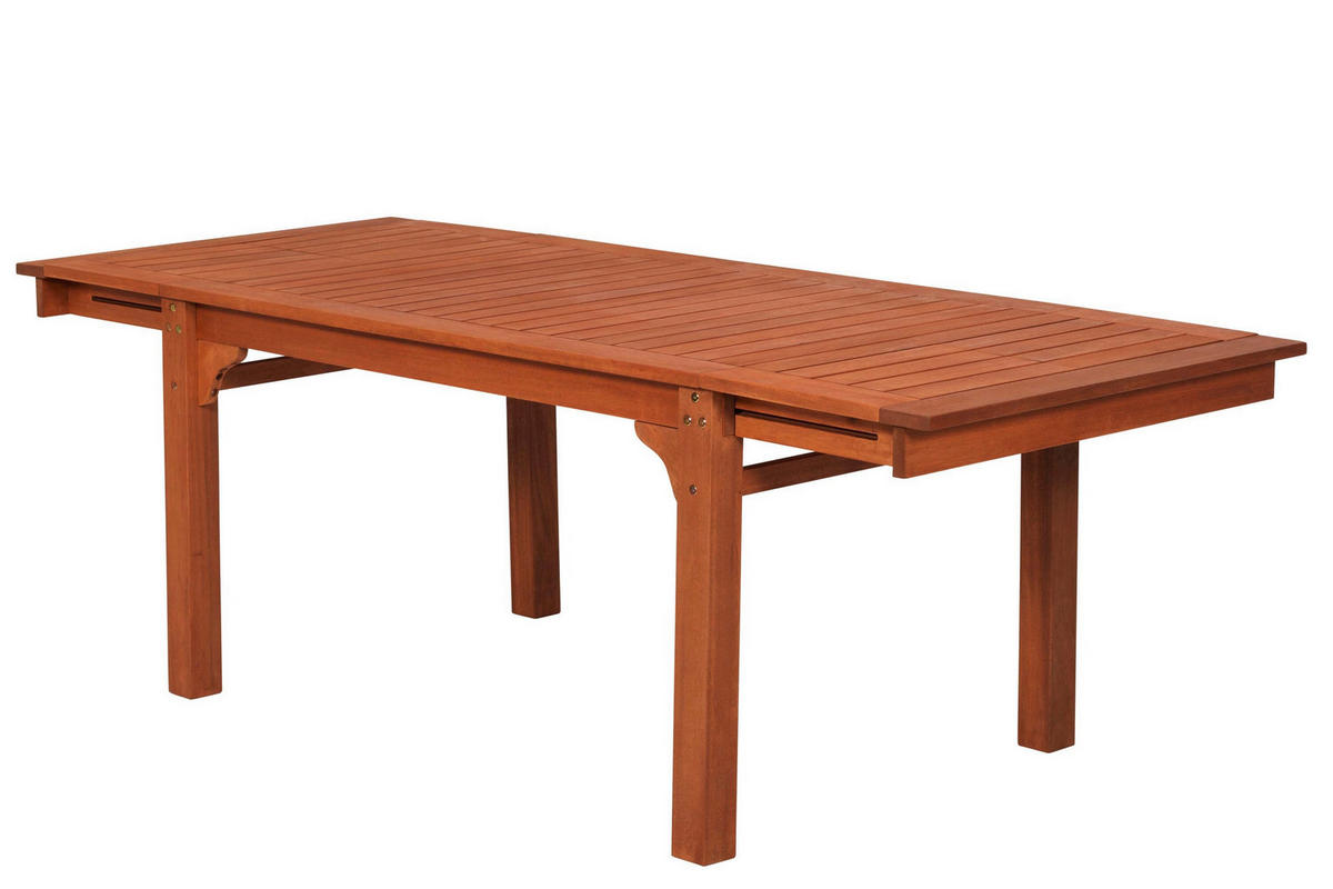 GARTENTISCHGRUPPE Eukalyptusholz Hartholz  - Eukalyptusholzfarben, KONVENTIONELL, Holz - Gardenson