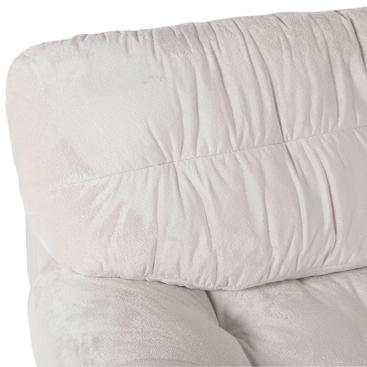 HÖRNSOFFA i plysch vit  - vit/svart, Klassisk, textil/plast (265/170cm) - MID.YOU