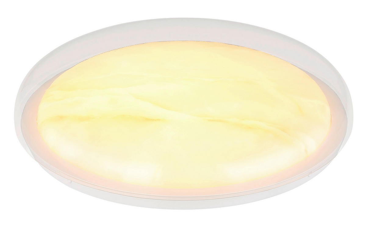 STROPNÍ LED SVÍTIDLO, 38,5/8 cm  - bílá/čiré, Basics, kov/plast (38,5/8cm) - Globo