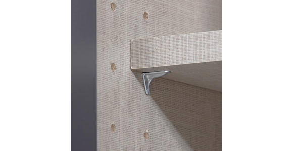 KLEIDERSCHRANK in Dunkelgrau, Eiche Artisan - Dunkelgrau/Silberfarben, Design, Holzwerkstoff/Kunststoff (181/197/54cm) - Carryhome
