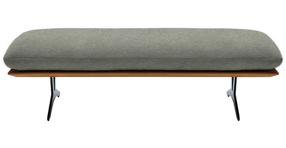 HOCKERBANK in Holz, Textil Greige - Greige/Schwarz, Design, Holz/Textil (150/43/60cm) - Dieter Knoll