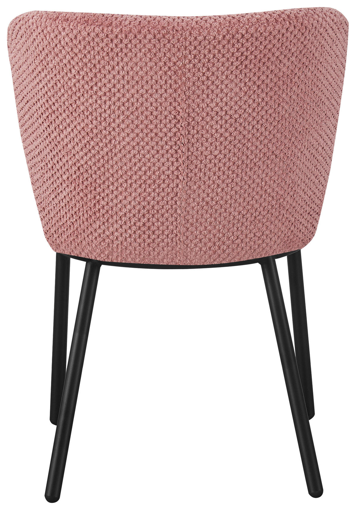 STUHL  in Eisen Webstoff  - Schwarz/Rosa, Design, Textil/Metall (53,5/80/60,5cm) - Stylife