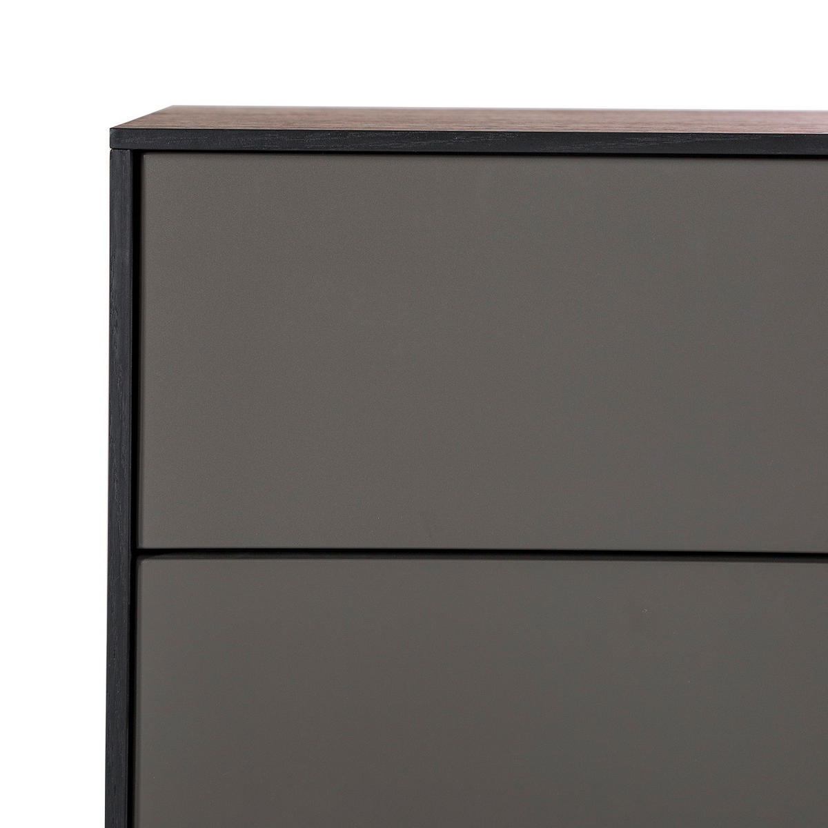 SIDEBOARD antracit, svart  160/82/45 cm  - svart/antracit, Design, metall/trämaterial (160/82/45cm) - home24