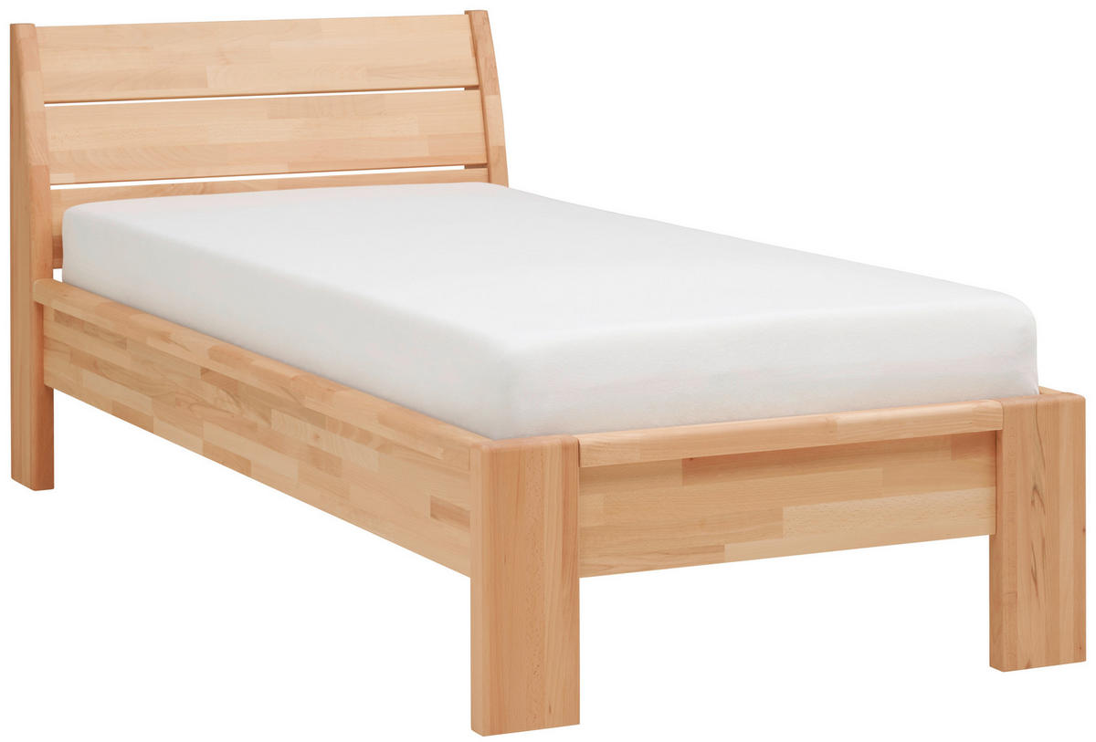 POSTEL, 90/200 cm, jádrový buk - jádrový buk, Moderní, dřevo (90/200cm) - MID.YOU