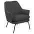 SESSEL in Metall, Textil Dunkelgrau - Dunkelgrau/Schwarz, Trend, Textil/Metall (58/82/50cm) - Ambia Home SESSEL in Metall, Textil Dunkelgrau - Dunkelgrau/Schwarz, Trend, Textil/Metall (58/82/50cm) - Ambia Home