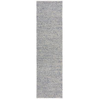 HANDWEBTEPPICH 60/230 cm MINERALS Blau, Creme  - Blau/Creme, KONVENTIONELL, Textil (60/230cm)
