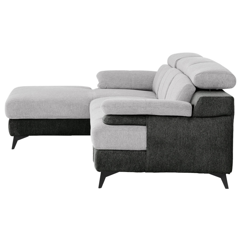 Thumbnail - Livetastic Ecksofa, Graphit, Silber, Textil, 3-Sitzer, L-Form, 291x80-98x178 cm, Made in EU, seitenverkehrt erhältlich, ...