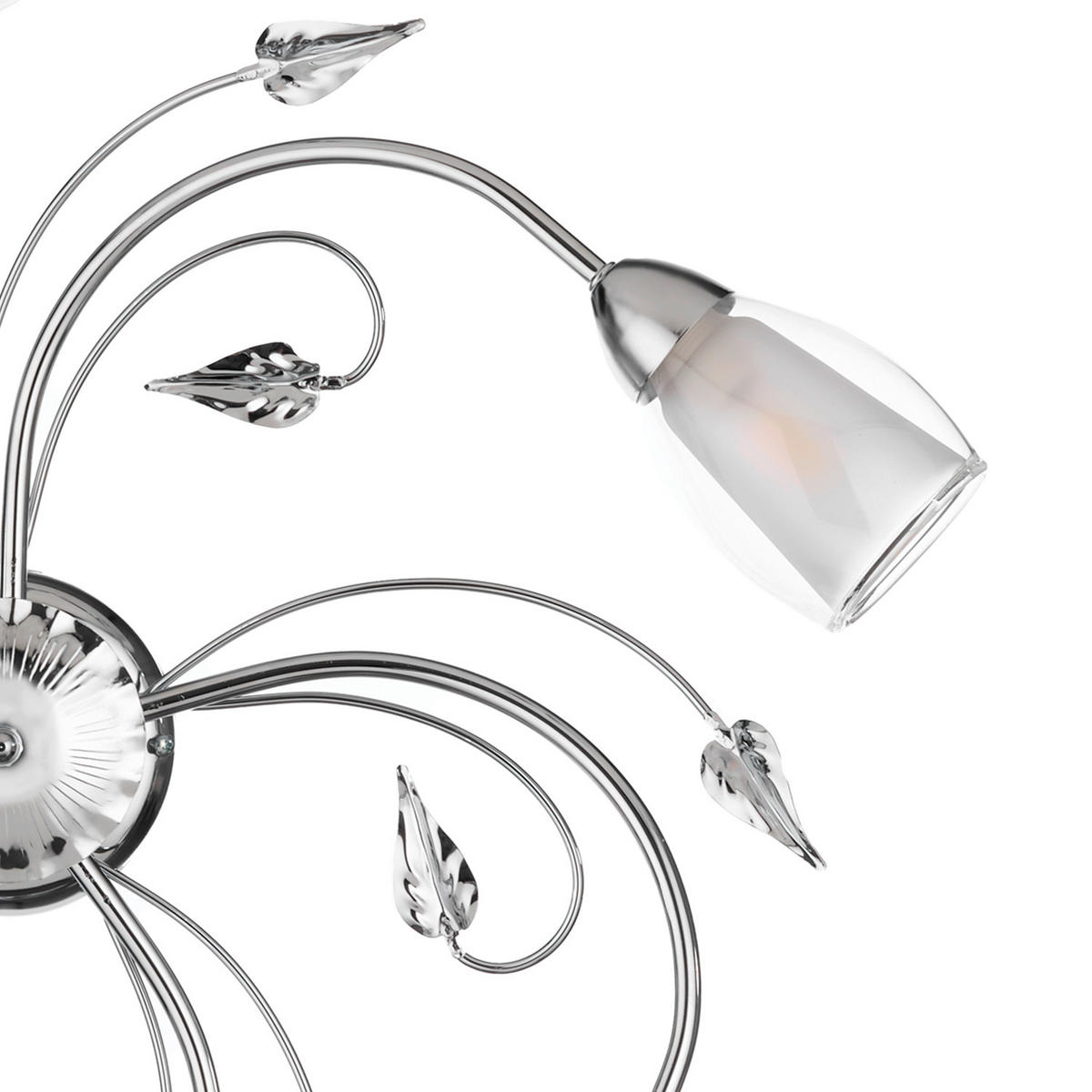 DECKENLEUCHTE  60/20 cm    - Chromfarben, Basics, Glas/Metall (60/20cm)