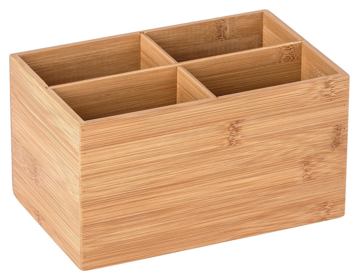 LÅDA MED FACK  22/12/14 cm  - brun, Basics, trä (22/12/14cm)