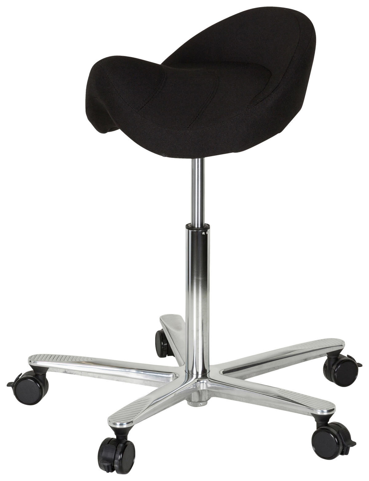 KONTORSPALL  svart  - aluminiumfärg/svart, Modern, metall/textil (83/45/50cm) - MID.YOU