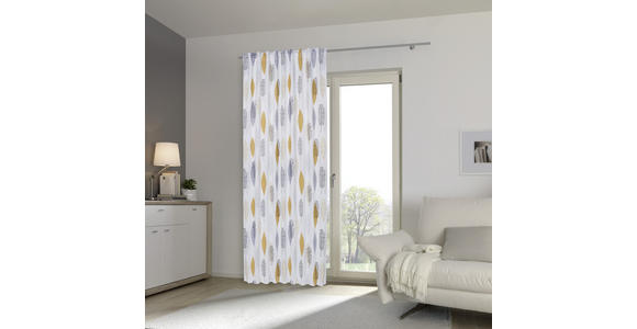 FERTIGVORHANG black-out (lichtundurchlässig) - Gelb/Grau, KONVENTIONELL, Textil (135/245cm) - Esposa