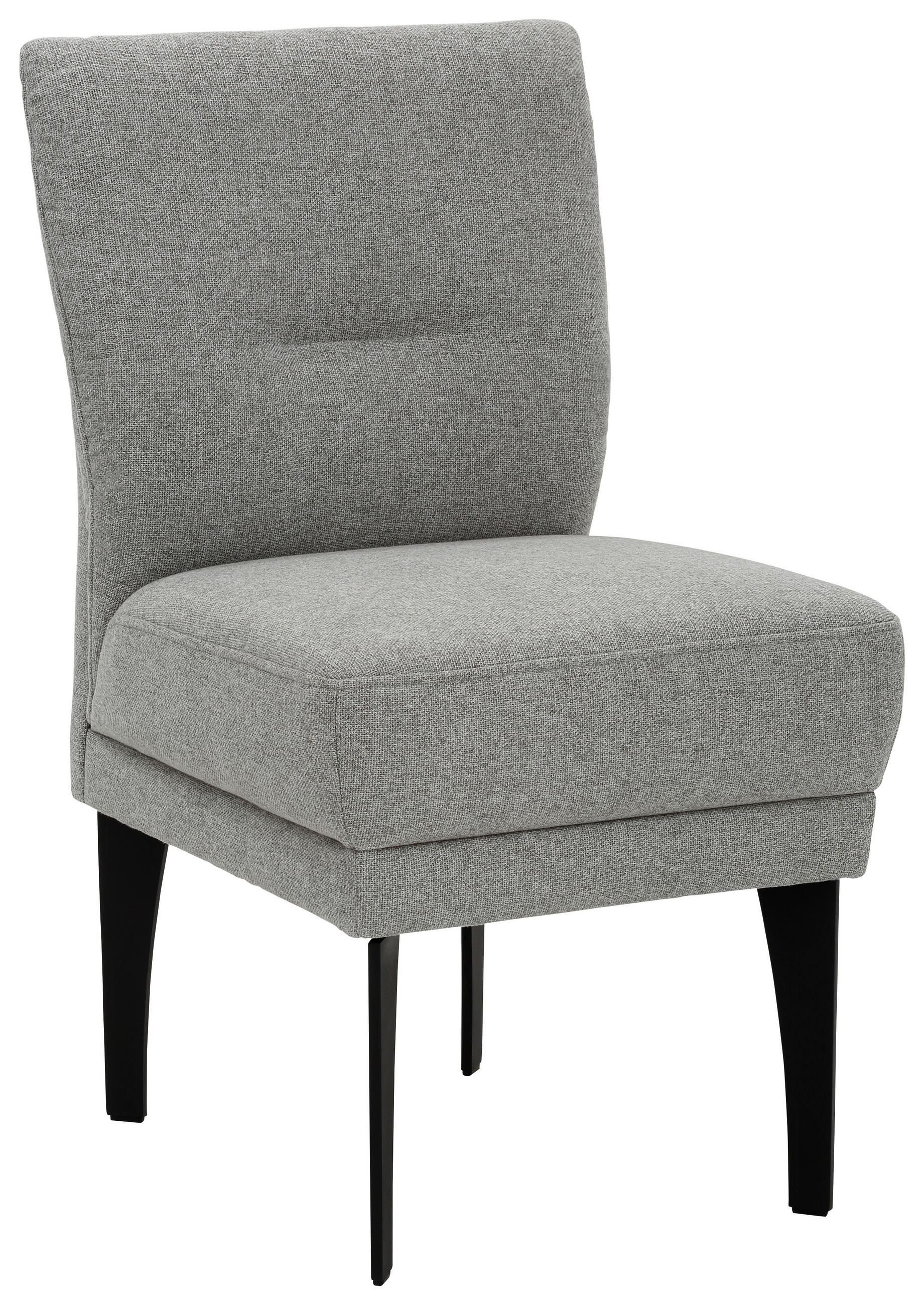 STUHL  in Flachgewebe Textil  - Schwarz/Grau, Design, Textil/Metall (53/92/64cm) - Moderano