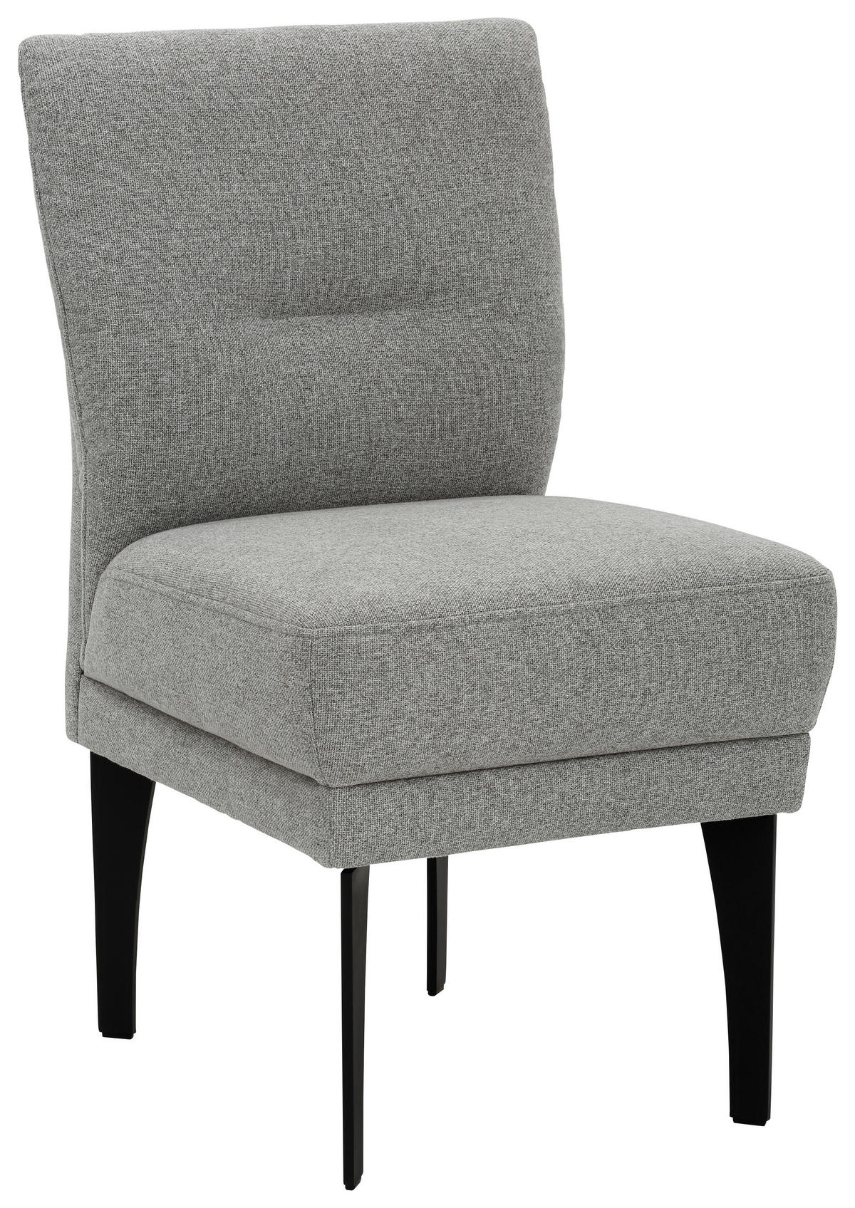 STUHL  in Flachgewebe Textil  - Schwarz/Grau, Design, Textil/Metall (53/92/64cm) - Moderano
