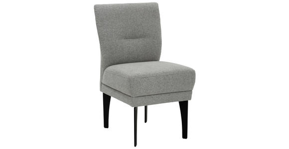 STUHL in Flachgewebe Textil - Schwarz/Grau, Design, Textil/Metall (53/92/64cm) - Moderano
