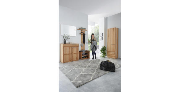 GARDEROBENSCHRANK 60/200/37 cm - Silberfarben/Buchefarben, Natur, Holz/Metall (60/200/37cm) - Valnatura
