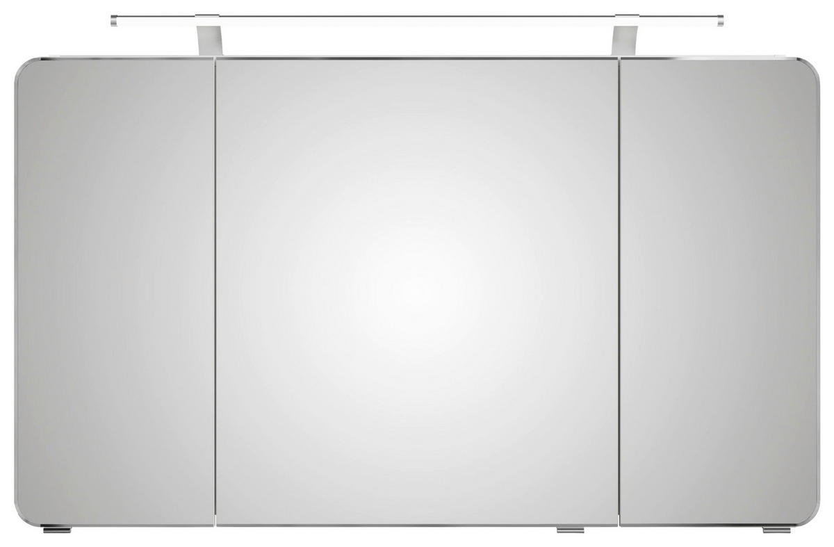 SPIEGELSCHRANK 120/72/17 cm  - Chromfarben/Weiß, Basics, Glas/Holzwerkstoff (120/72/17cm) - Sadena