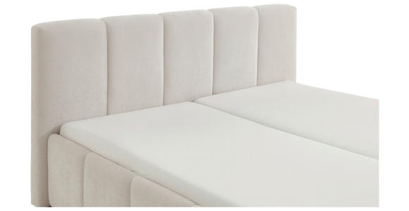 POLSTERBETT 180/200 cm in Beige - Beige/Schwarz, Design, Holz/Textil (180/200cm) - Xora
