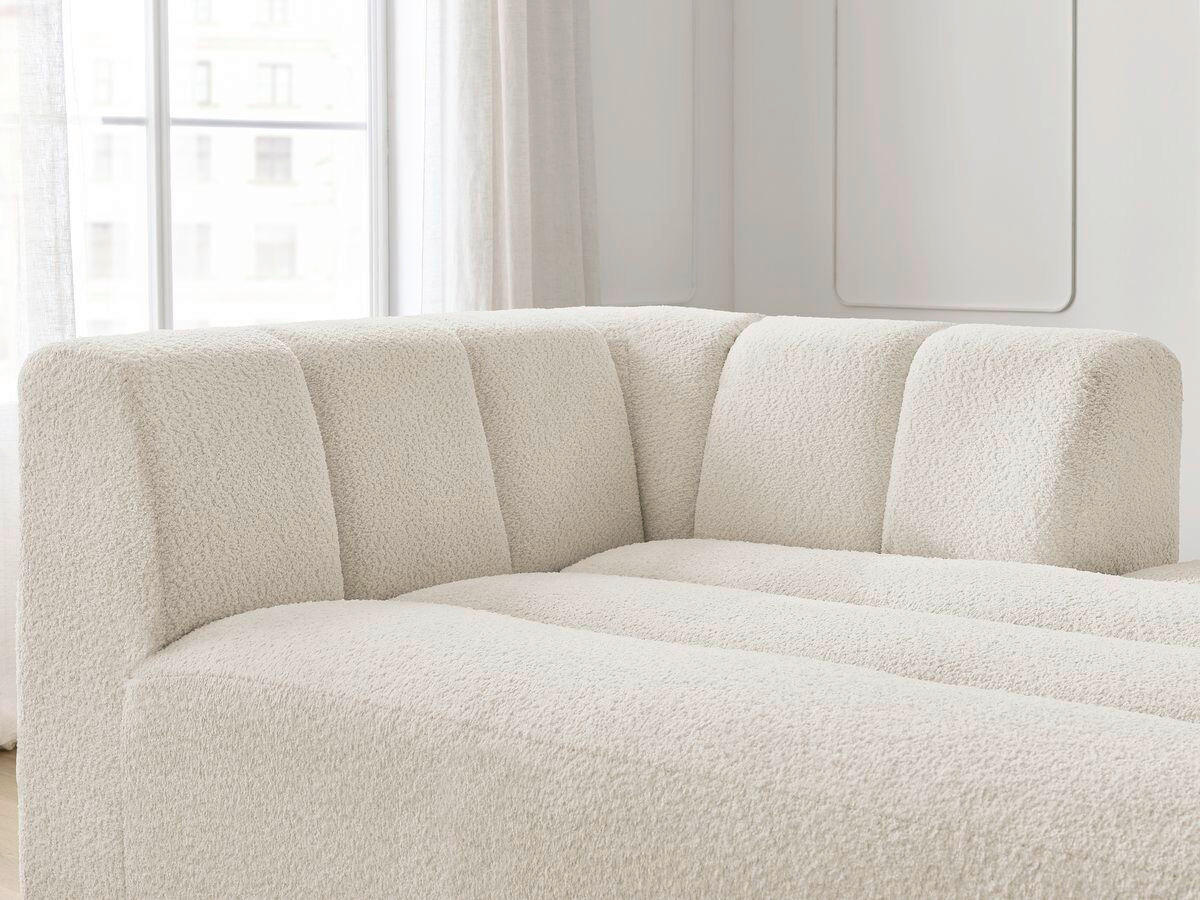 SOFAELEMENT ANNECY Bouclé Beige  - Beige/Schwarz, MODERN, Kunststoff/Textil (120/72/170cm)