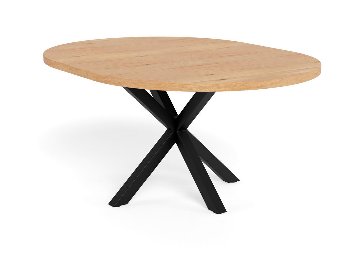 ESSTISCH in Holz, Metall, Holzwerkstoff 120(160)/120/76 cm  - Wildeiche/Schwarz, Design, Holz/Holzwerkstoff (120(160)/120/76cm) - MID.YOU