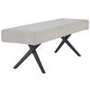 SITZBANK in Metall, Textil Beige  - Beige/Schwarz, KONVENTIONELL, Textil/Metall (140/49/47cm) - MID.YOU