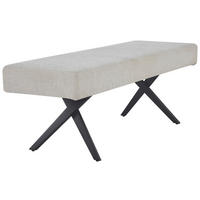 SITZBANK in Metall, Textil Beige  - Beige/Schwarz, KONVENTIONELL, Textil/Metall (140/49/47cm) - MID.YOU