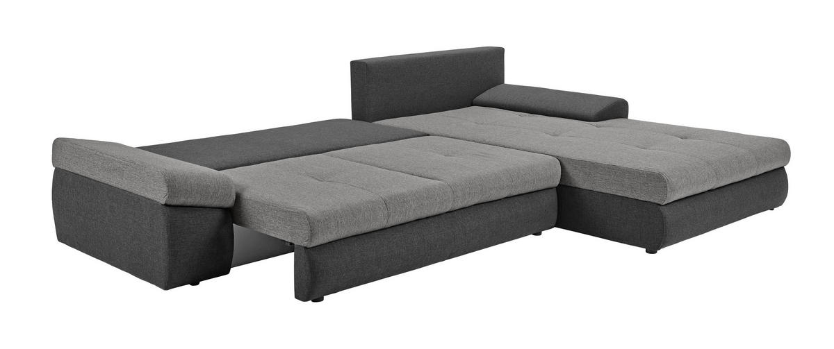 ROHOVÁ SEDACIA SÚPRAVA, textil, sivá, tmavosivá - čierna/sivá, Design, textil/plast (313/215cm) - Carryhome