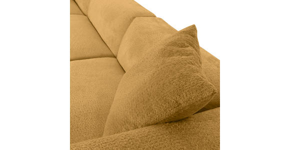 BIGSOFA Chenille Senfgelb  - Senfgelb/Schwarz, MODERN, Kunststoff/Textil (320/66/111cm) - Carryhome